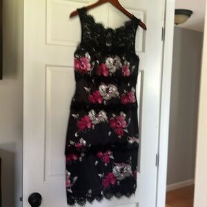 Dress, black, pink and gray